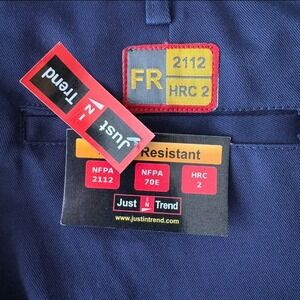 Just In Trend FR Pants Mens 50x36 Navy Blue Flame Resistant NFPA 2112 HRC 2 NWT
